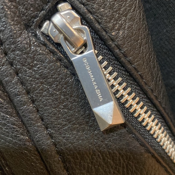 New BCBG BCBGMaxazria Black Moto Biker Leather Jacket Blake - Picture 6 of 14